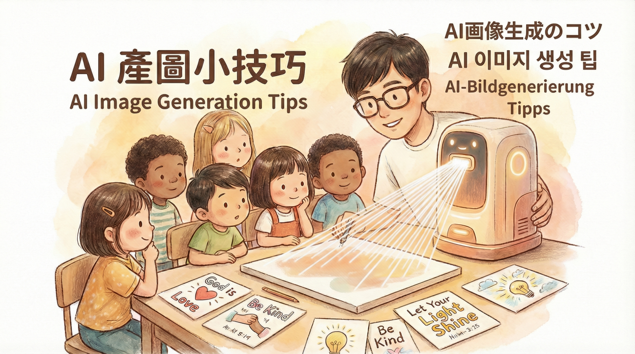 來用 AI 生出兒童聖經金句卡